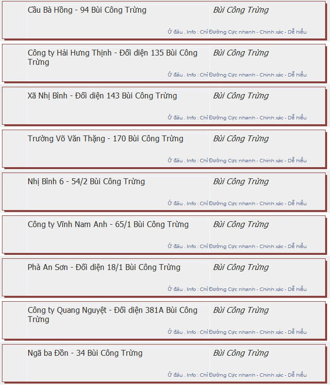 odau.info: lộ trình và tuyến phố đi qua của tuyến bus số 58 ở tp. Hồ Chí Minh no03