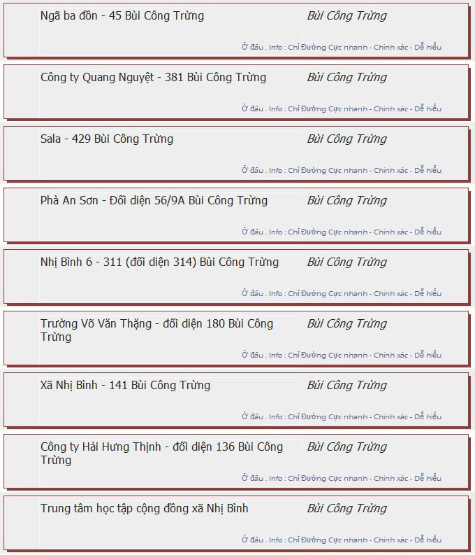 odau.info: lộ trình và tuyến phố đi qua của tuyến bus số 58 ở tp. Hồ Chí Minh no08