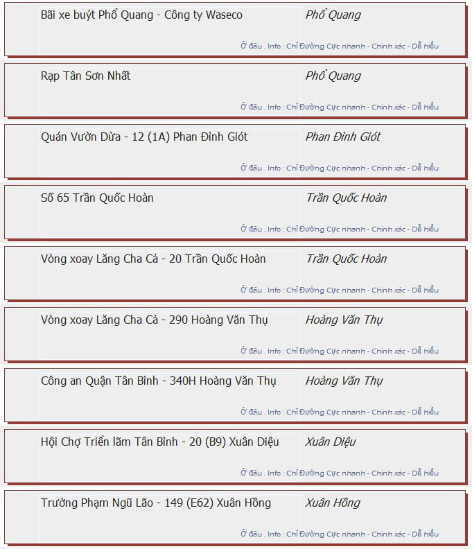 odau.info: lộ trình và tuyến phố đi qua của tuyến bus số 59 ở tp. Hồ Chí Minh no11