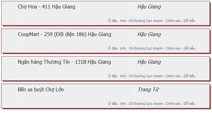 odau.info: lộ trình và tuyến phố đi qua của tuyến bus số 61 ở tp. Hồ Chí Minh no12