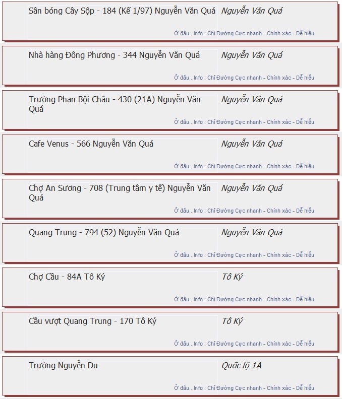 odau.info: lộ trình và tuyến phố đi qua của tuyến bus số 62 ở tp. Hồ Chí Minh no06