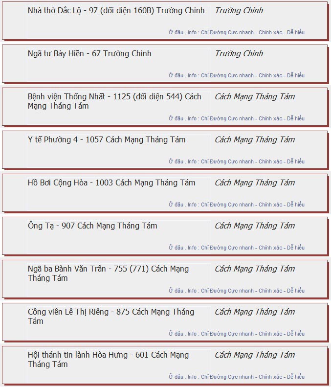 odau.info: lộ trình và tuyến phố đi qua của tuyến bus số 65 ở tp. Hồ Chí Minh no09