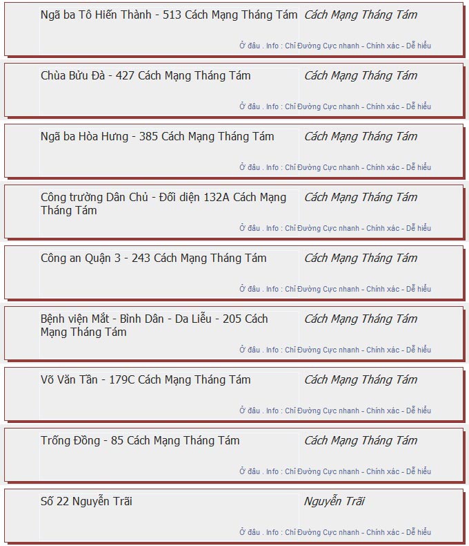 odau.info: lộ trình và tuyến phố đi qua của tuyến bus số 65 ở tp. Hồ Chí Minh no10