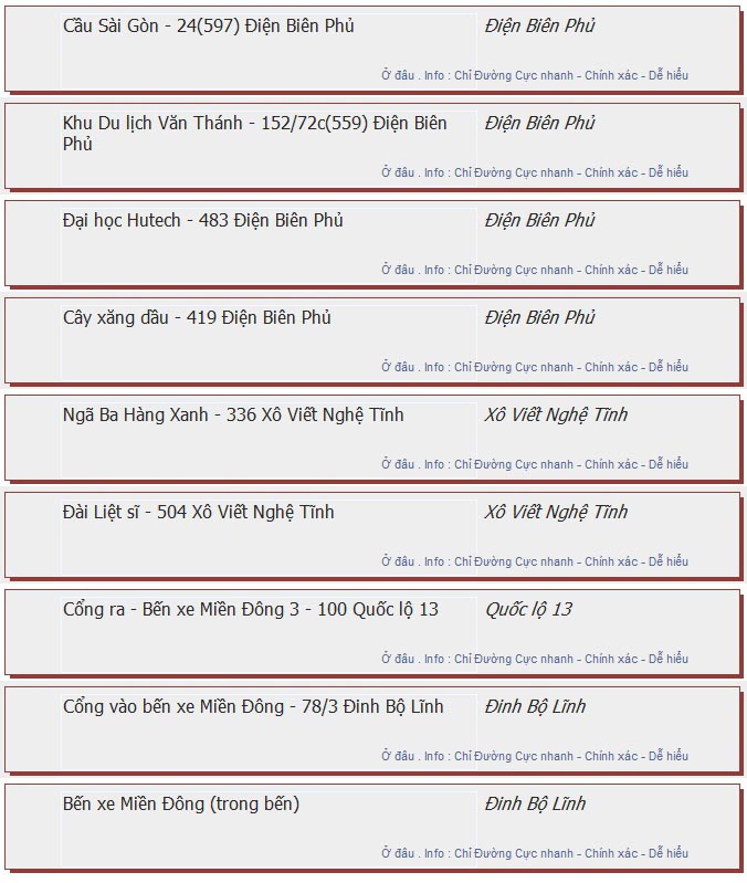 odau.info: lộ trình và tuyến phố đi qua của tuyến bus số 67 ở tp. Hồ Chí Minh no08