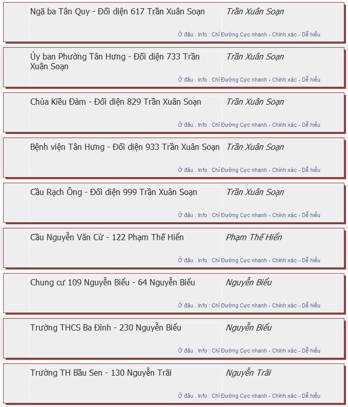 odau.info: lộ trình và tuyến phố đi qua của tuyến bus số 68 ở tp. Hồ Chí Minh no10