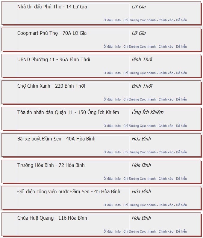 odau.info: lộ trình và tuyến phố đi qua của tuyến bus số 69 ở tp. Hồ Chí Minh no04