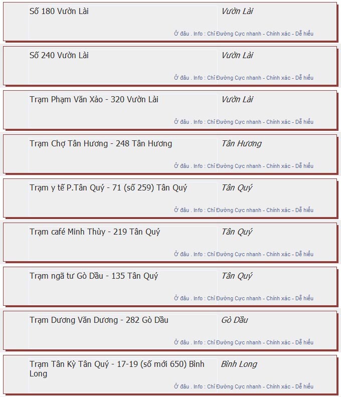 odau.info: lộ trình và tuyến phố đi qua của tuyến bus số 69 ở tp. Hồ Chí Minh no06