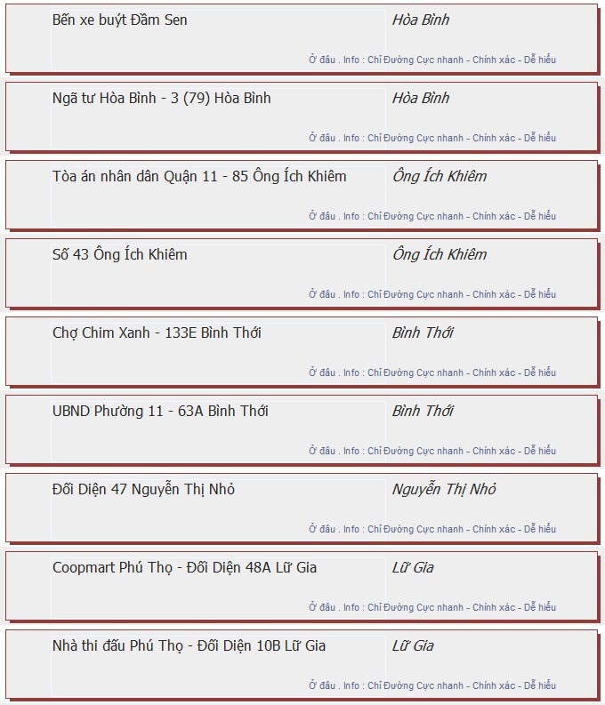 odau.info: lộ trình và tuyến phố đi qua của tuyến bus số 69 ở tp. Hồ Chí Minh no15