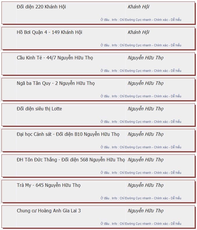 odau.info: lộ trình và tuyến phố đi qua của tuyến bus số 72 ở tp. Hồ Chí Minh no02