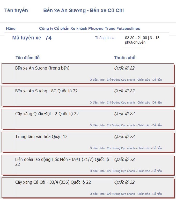 odau.info: lộ trình và tuyến phố đi qua của tuyến bus số 74 ở tp. Hồ Chí Minh no01