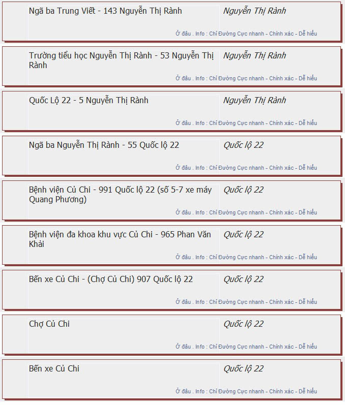 odau.info: lộ trình và tuyến phố đi qua của tuyến bus số 79 ở tp. Hồ Chí Minh no10