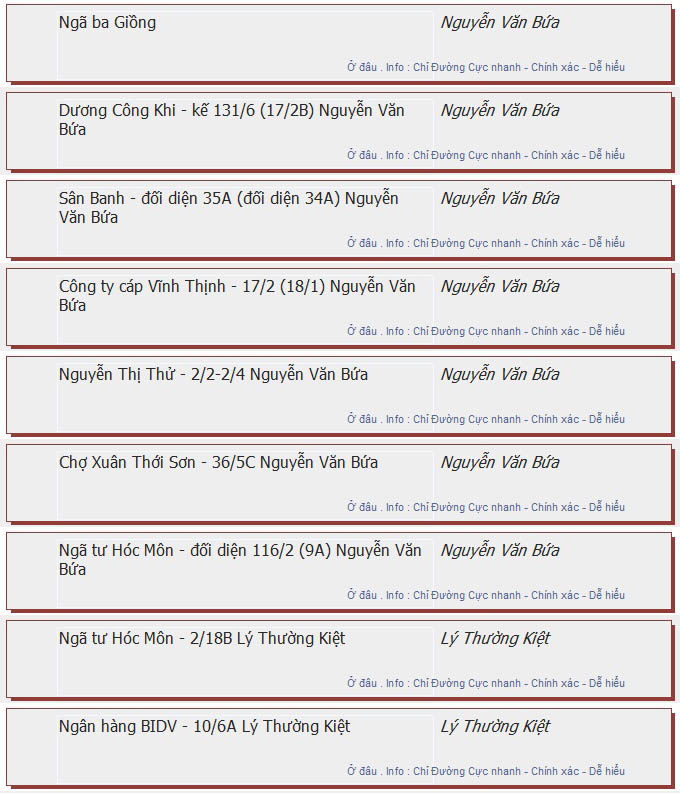 odau.info: lộ trình và tuyến phố đi qua của tuyến bus số 85 ở tp. Hồ Chí Minh no06