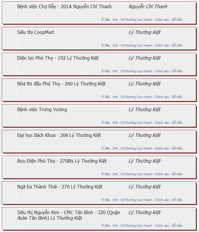 odau.info: lộ trình và tuyến phố đi qua của tuyến bus số 94 ở tp. Hồ Chí Minh no02