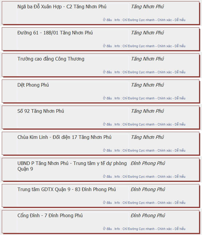 odau.info: lộ trình và tuyến phố đi qua của tuyến bus số 99 ở tp. Hồ Chí Minh no03