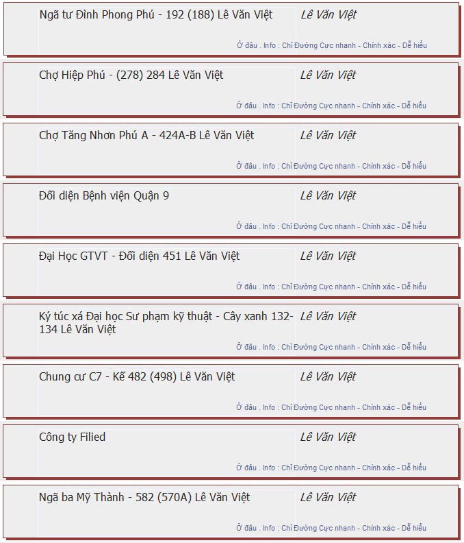 odau.info: lộ trình và tuyến phố đi qua của tuyến bus số 99 ở tp. Hồ Chí Minh no04