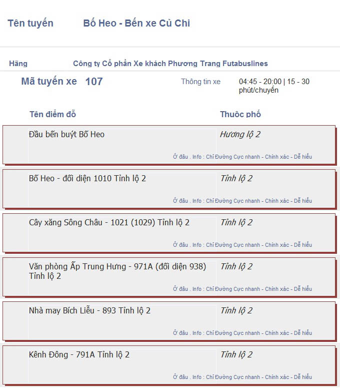 odau.info: lộ trình và tuyến phố đi qua của tuyến bus số 107 ở tp. Hồ Chí Minh no05