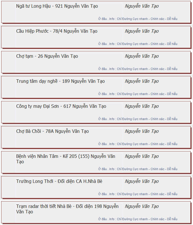 odau.info: lộ trình và tuyến phố đi qua của tuyến bus số 110 ở tp. Hồ Chí Minh no02