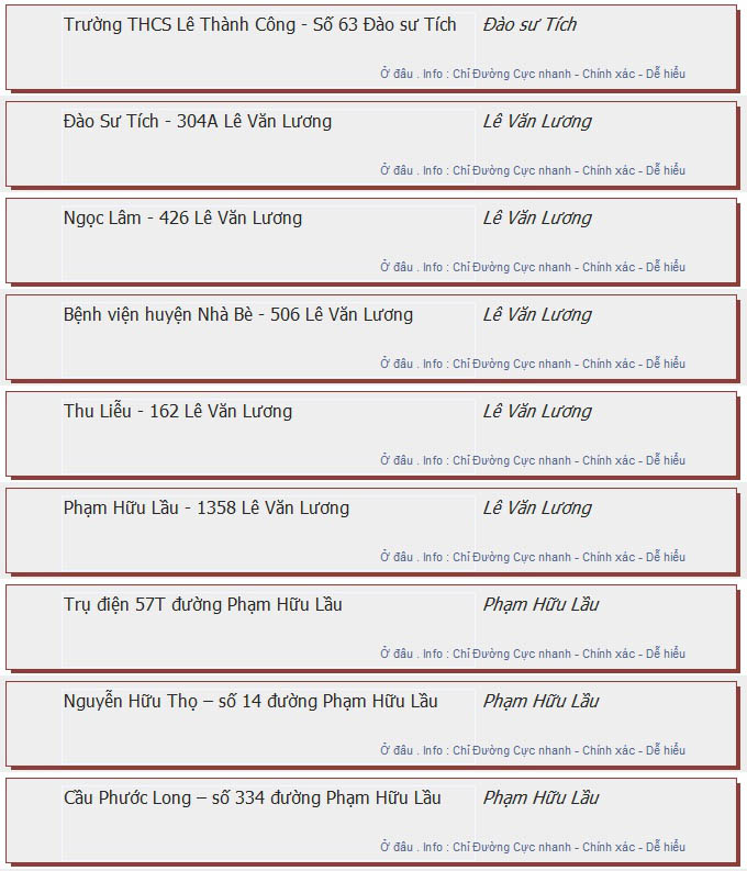 odau.info: lộ trình và tuyến phố đi qua của tuyến bus số 110 ở tp. Hồ Chí Minh no08