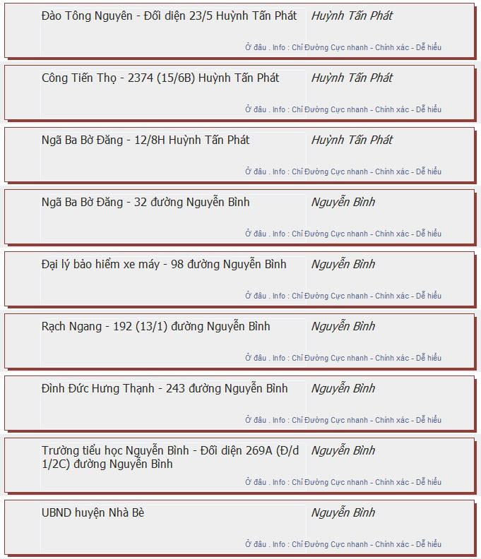 odau.info: lộ trình và tuyến phố đi qua của tuyến bus số 110 ở tp. Hồ Chí Minh no10