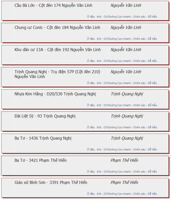 odau.info: lộ trình và tuyến phố đi qua của tuyến bus số 140 ở tp. Hồ Chí Minh no08