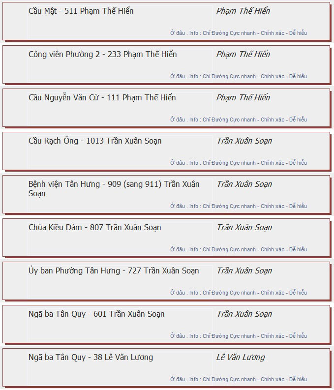 odau.info: lộ trình và tuyến phố đi qua của tuyến bus số 140 ở tp. Hồ Chí Minh no11