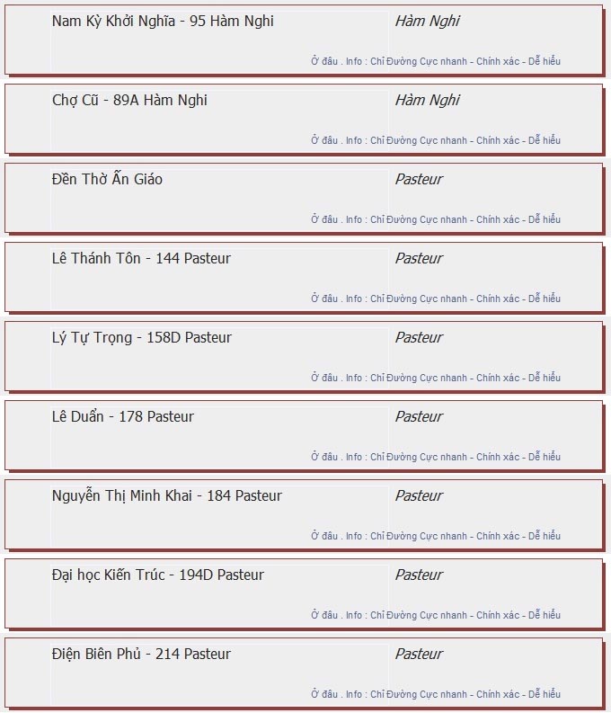 odau.info: lộ trình và tuyến phố đi qua của tuyến bus số 152 ở tp. Hồ Chí Minh no03