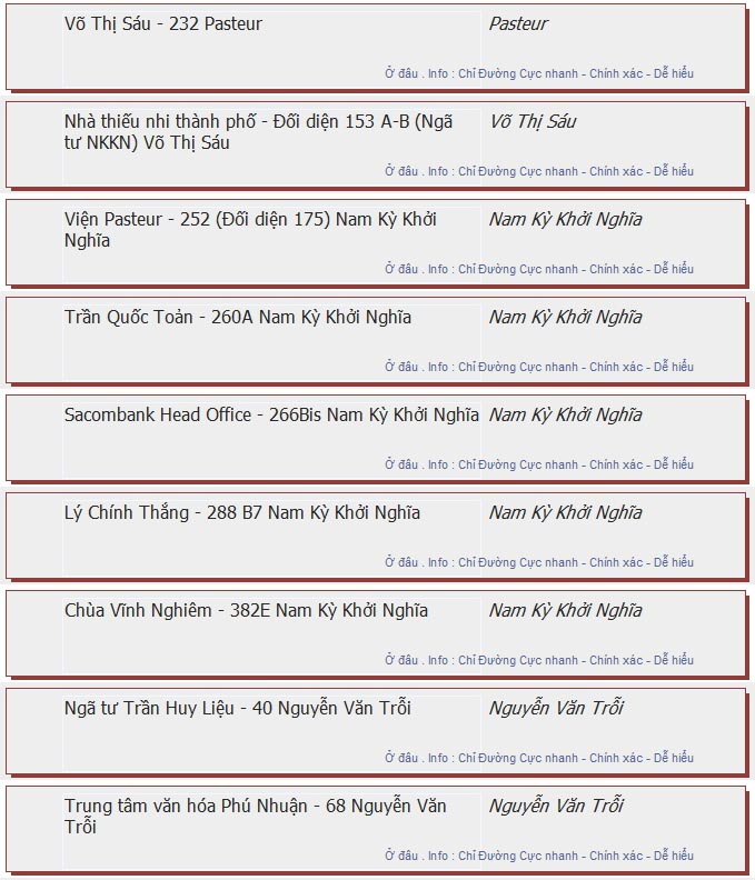 odau.info: lộ trình và tuyến phố đi qua của tuyến bus số 152 ở tp. Hồ Chí Minh no04