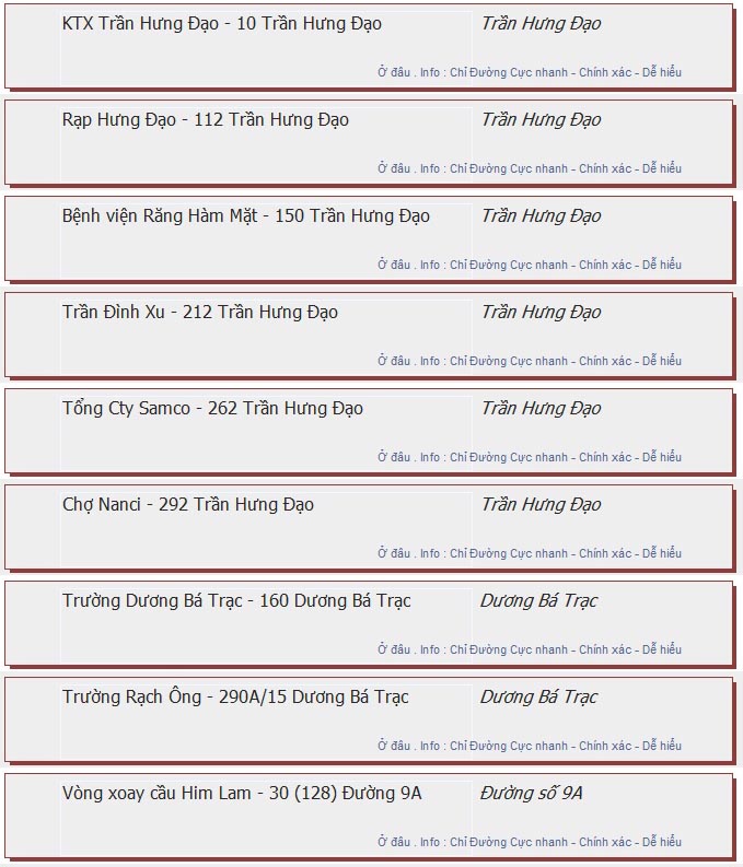 odau.info: lộ trình và tuyến phố đi qua của tuyến bus số 152 ở tp. Hồ Chí Minh no09