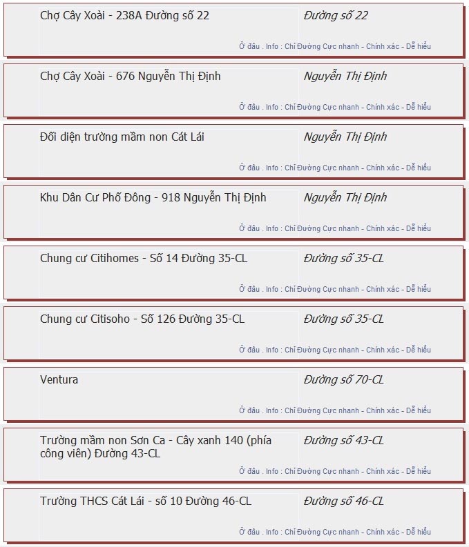odau.info: lộ trình và tuyến phố đi qua của tuyến bus số 154 ở tp. Hồ Chí Minh no09