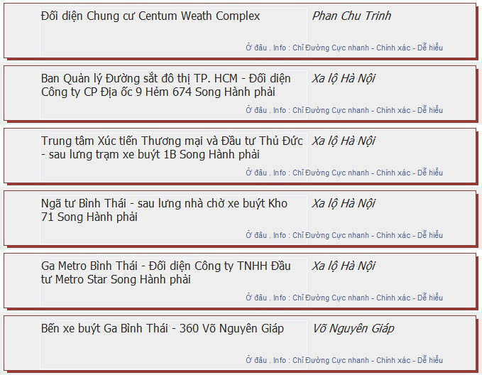 odau.info: lộ trình và tuyến phố đi qua của tuyến bus số 162 ở tp. Hồ Chí Minh no04