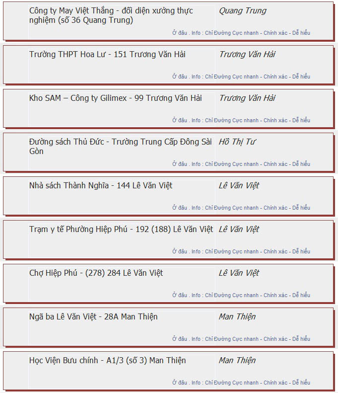 odau.info: lộ trình và tuyến phố đi qua của tuyến bus số 162 ở tp. Hồ Chí Minh no06