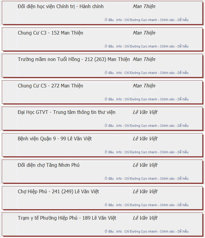 odau.info: lộ trình và tuyến phố đi qua của tuyến bus số 162 ở tp. Hồ Chí Minh no07