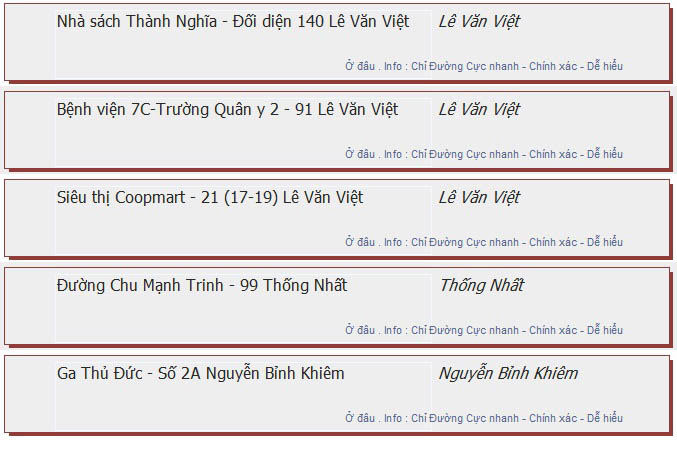 odau.info: lộ trình và tuyến phố đi qua của tuyến bus số 162 ở tp. Hồ Chí Minh no08
