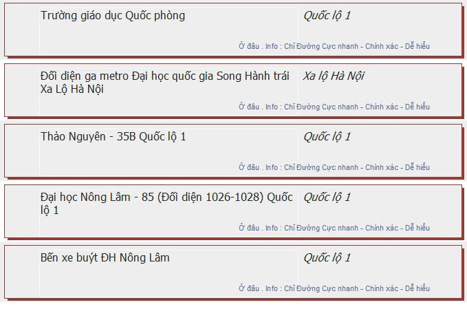 odau.info: lộ trình và tuyến phố đi qua của tuyến bus số 164V ở tp. Hồ Chí Minh no03