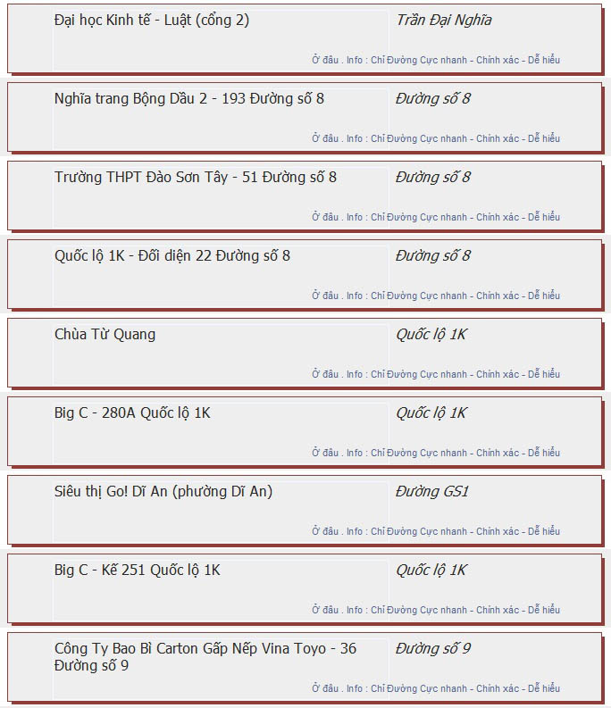 odau.info: lộ trình và tuyến phố đi qua của tuyến bus số 167D ở tp. Hồ Chí Minh no02