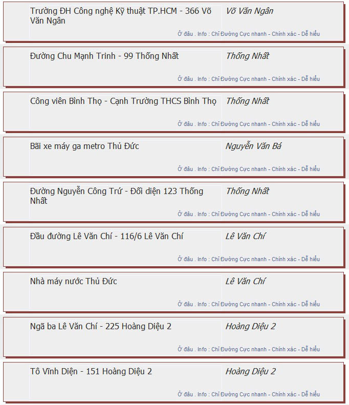 odau.info: lộ trình và tuyến phố đi qua của tuyến bus số 168V ở tp. Hồ Chí Minh no02
