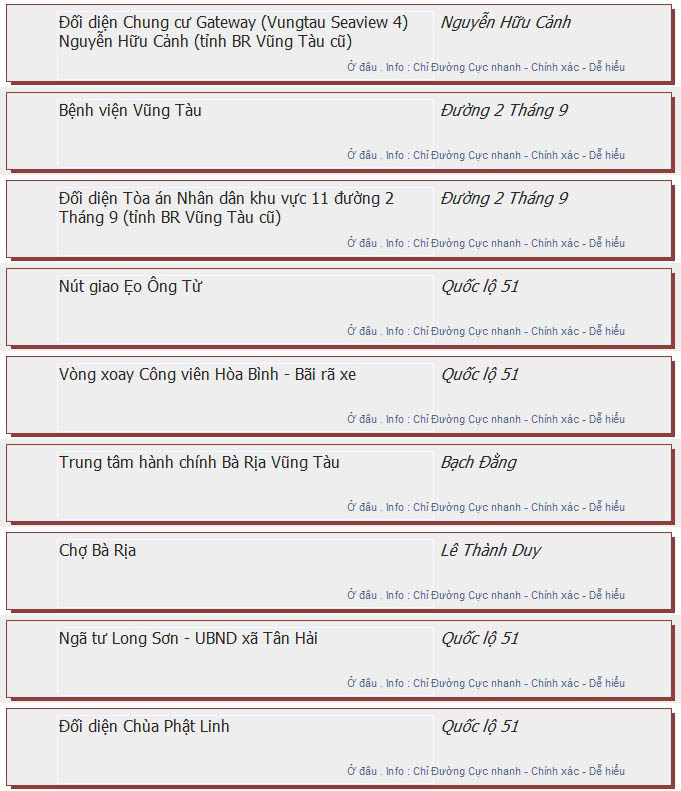 odau.info: lộ trình và tuyến phố đi qua của tuyến bus số 172 ở tp. Hồ Chí Minh no02