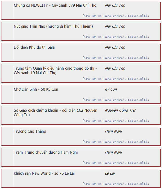 odau.info: lộ trình và tuyến phố đi qua của tuyến bus số 172 ở tp. Hồ Chí Minh no04